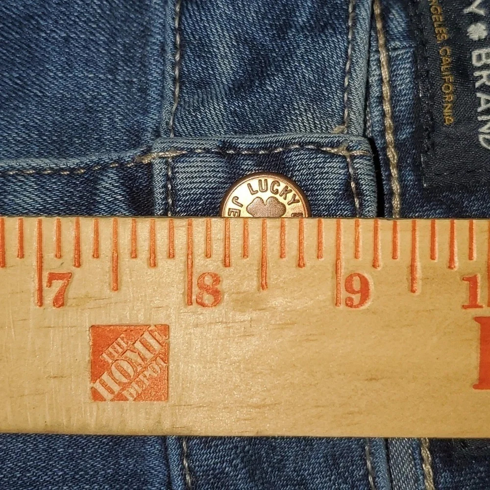 Lucky Brand Lolita Crop Medium Wash Raw Hem Women's Size 12 - Picture 14 of 16